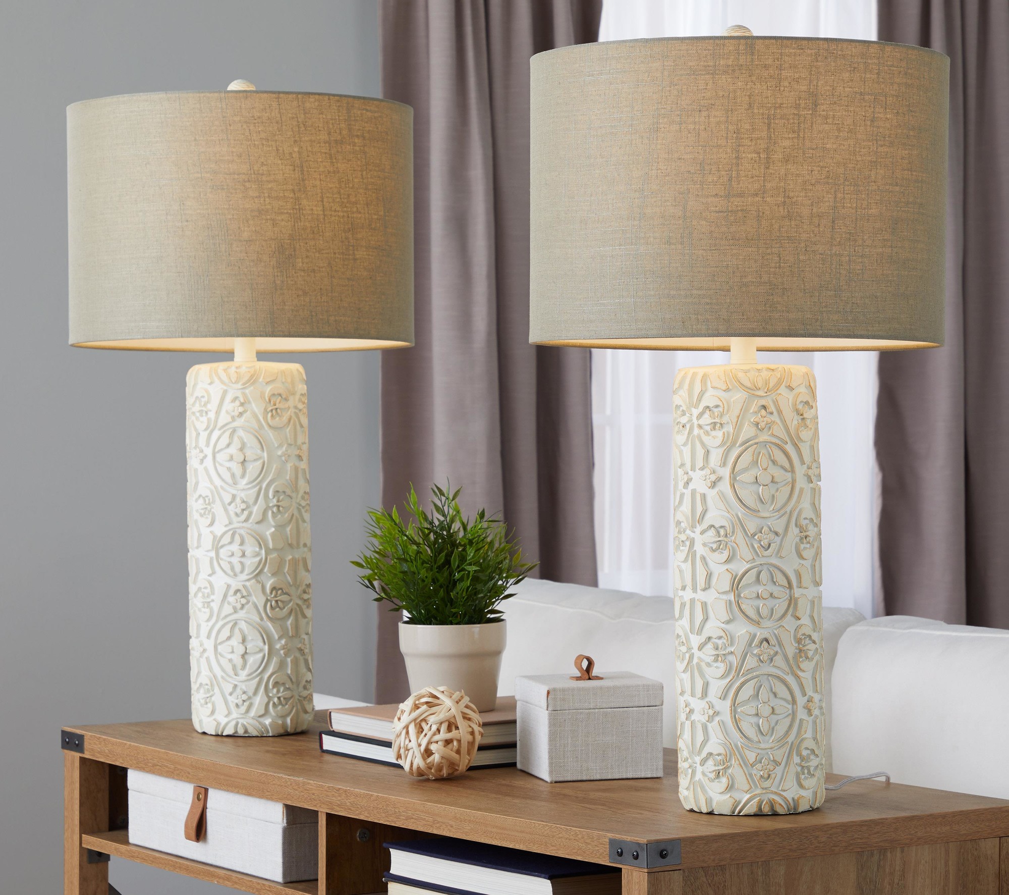 Charlotte 30" Polyresin Table Lamp - Set Of 2